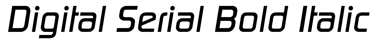 Digital Serial Bold Italic